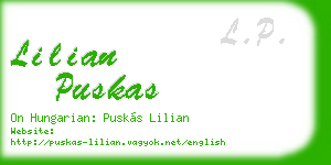 lilian puskas business card